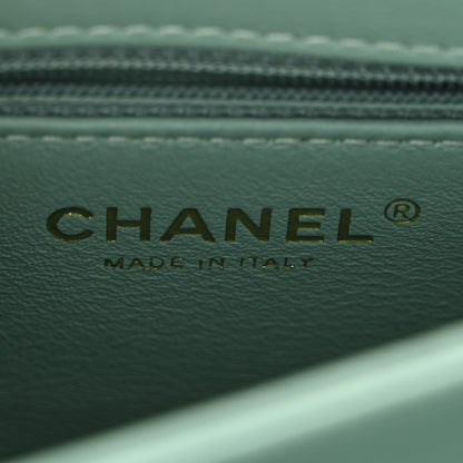 Chanel Lambskin Quilted Small Trendy CC Flap Dual Handle Bag Turquoise 6 of 15