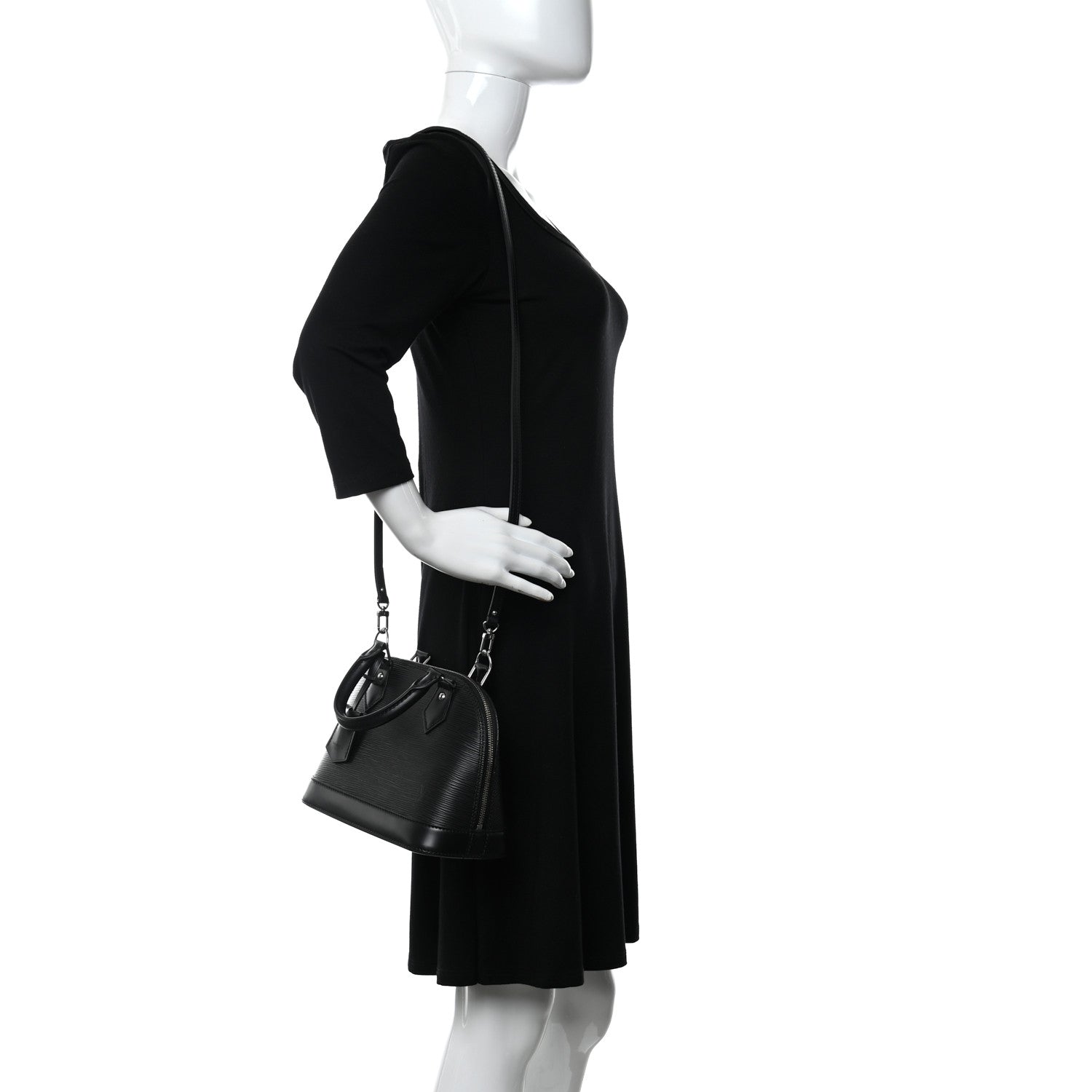 Louis Vuitton Epi Alma BB Black 2 of 9