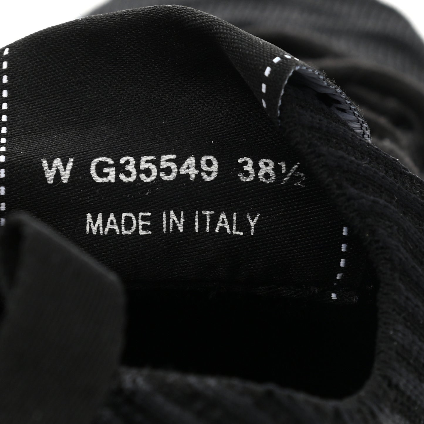 Fabric Logo Sneakers 38.5 Black