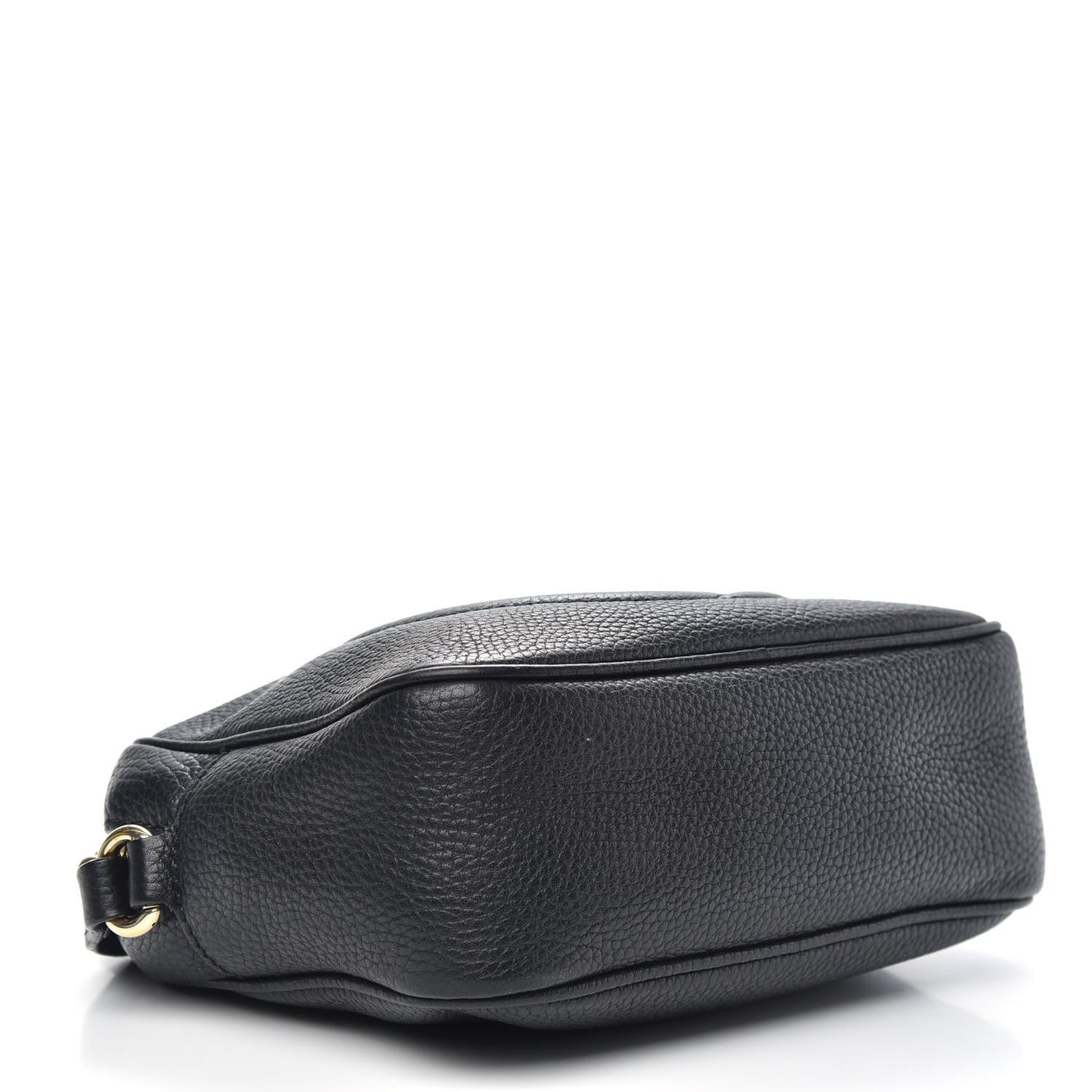 Pebbled Calfskin Small Soho Disco Bag Black