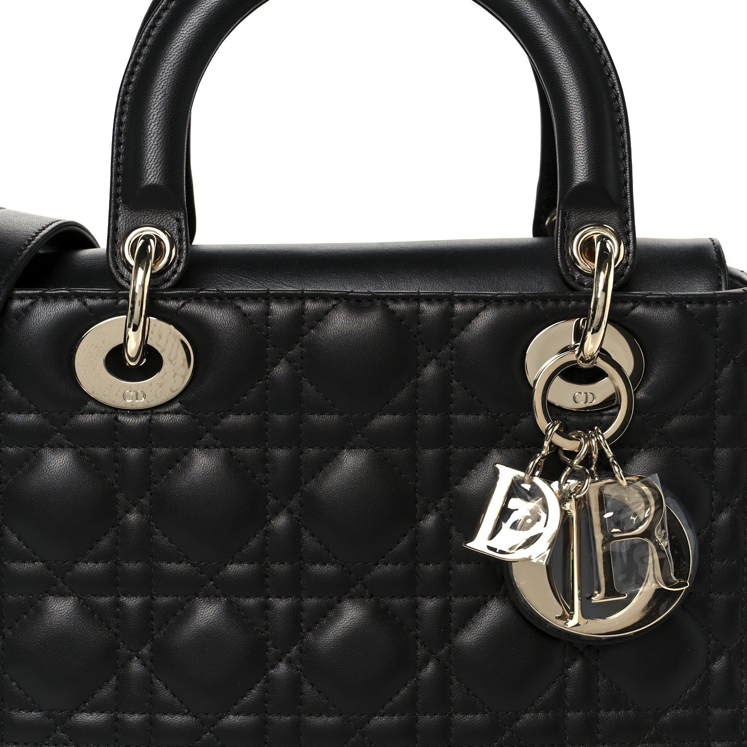 Christian Dior Lambskin Cannage Medium Lady Dior Black 1797262