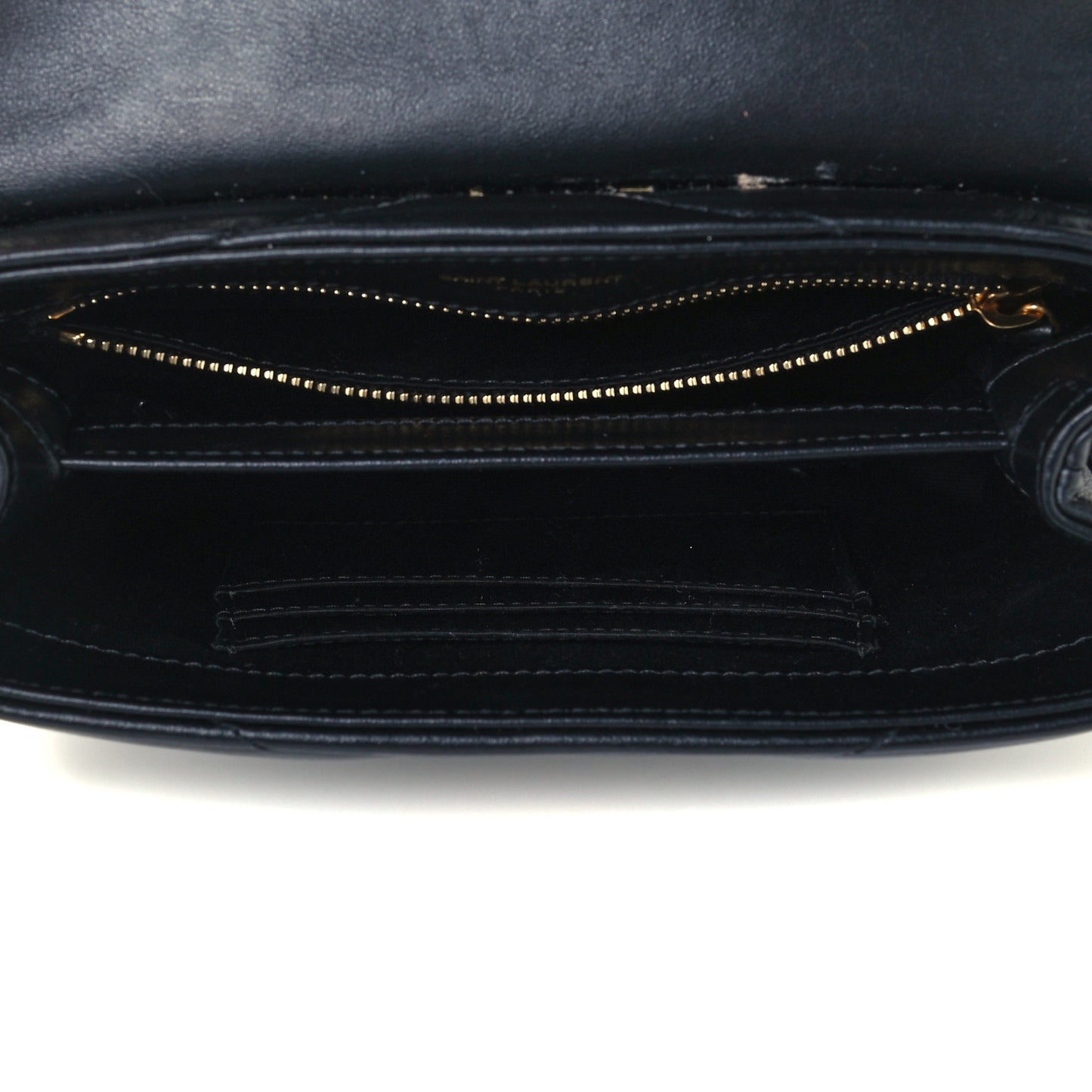 Calfskin Y Quilted Monogram Toy Loulou Crossbody Bag Black