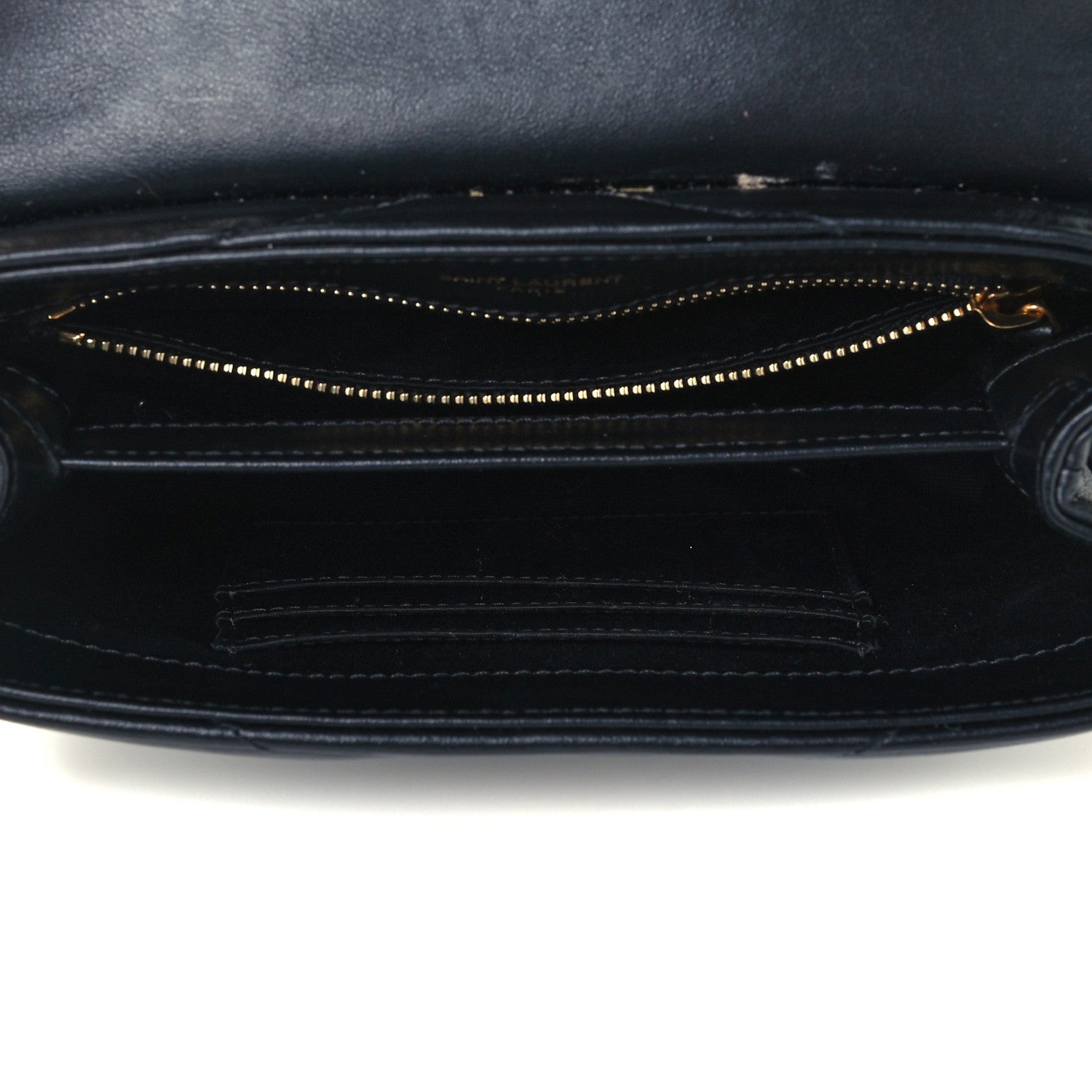 Saint Laurent Calfskin Y Quilted Monogram Toy Loulou Crossbody Bag Black 5 of 12
