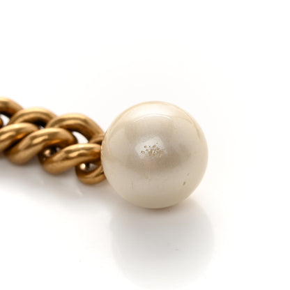 Gucci Calfskin Matelasse Pearly GG Marmont Chain Belt Bag Mystic White 14 of 15