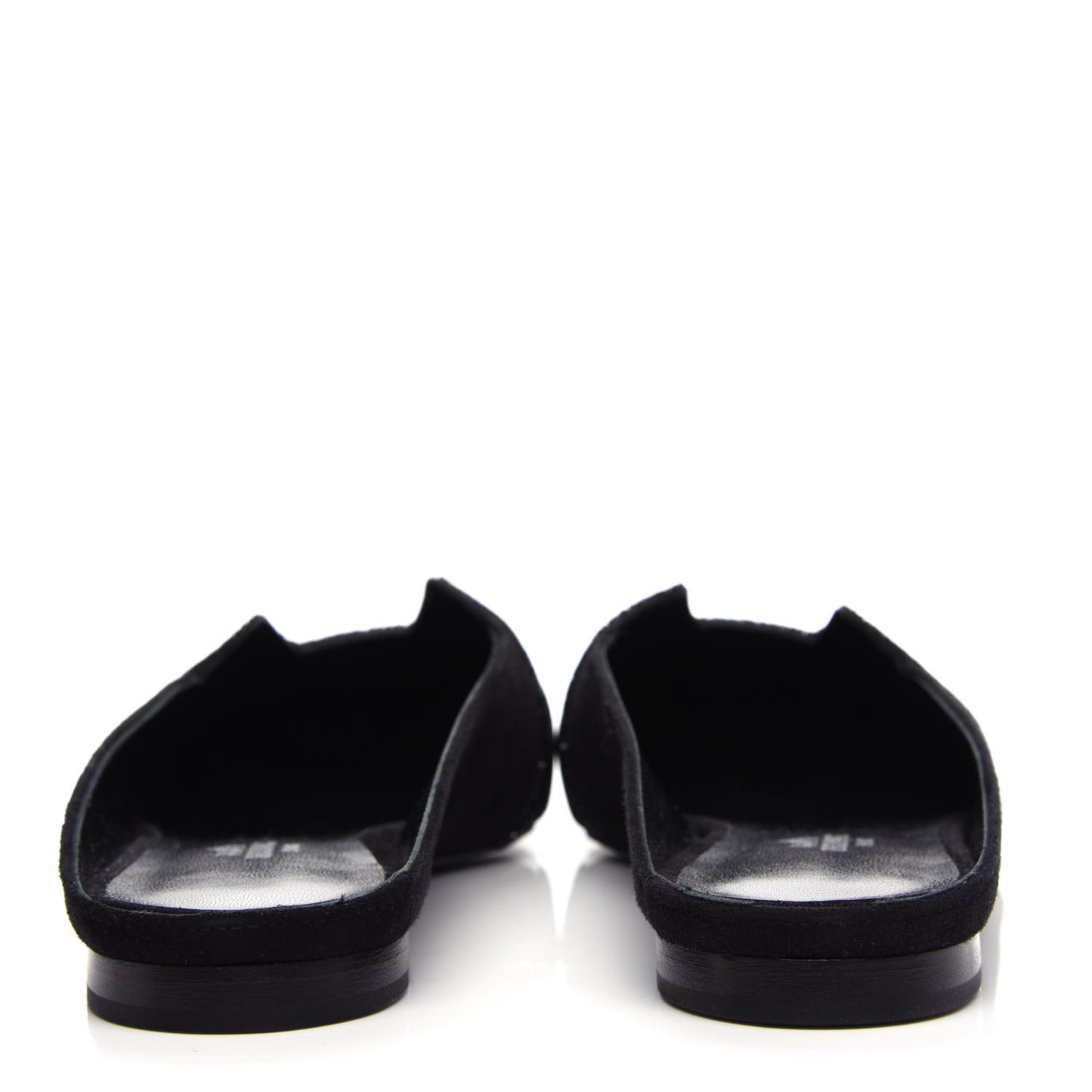 Suede Goatskin Rhinestone Roxane Mules 37 Black
