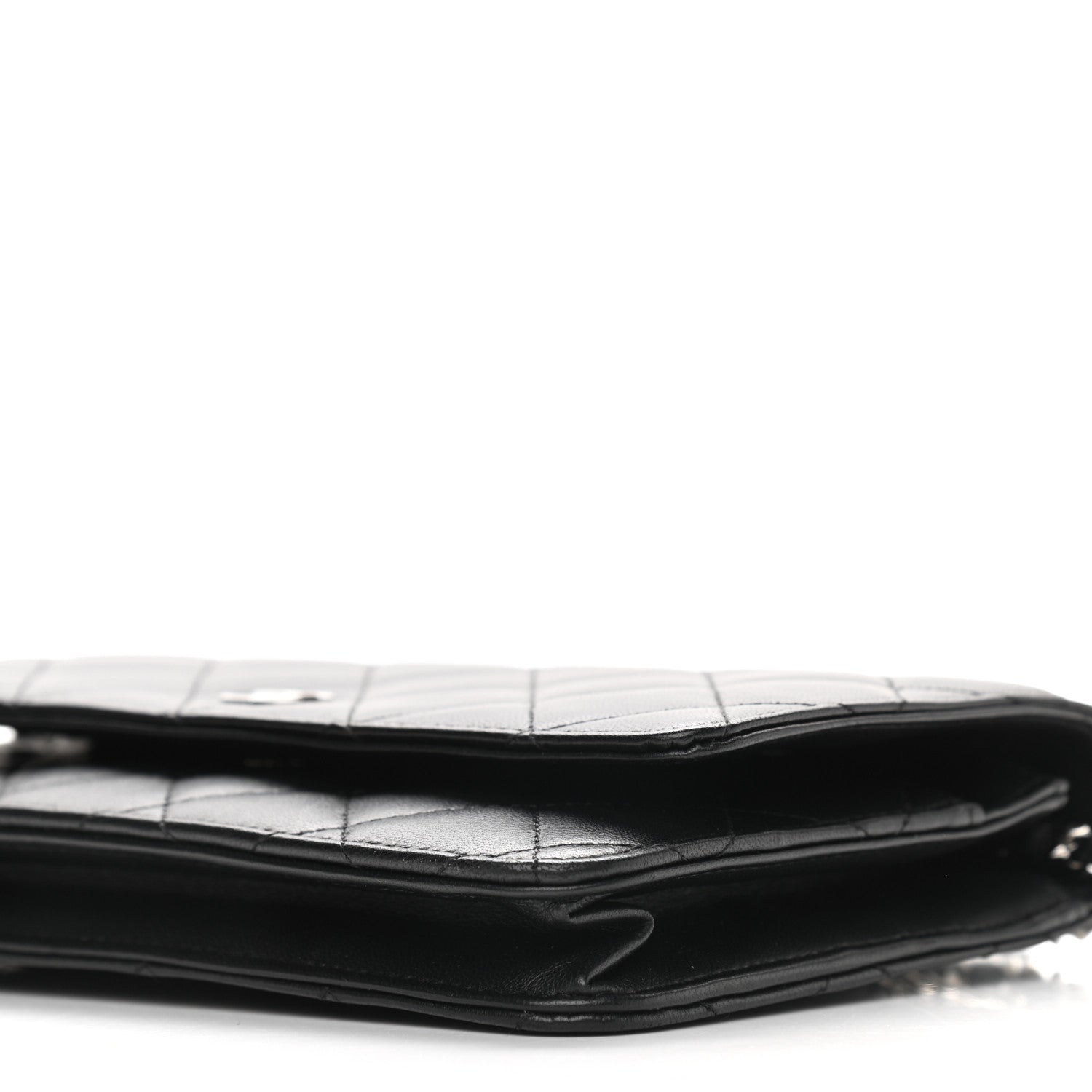 Chanel Lambskin Quilted Wallet On Chain WOC Black 10 of 11