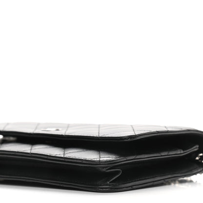 Chanel Lambskin Quilted Wallet On Chain WOC Black 10 of 11