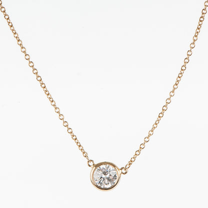 Tiffany 18K Yellow Gold Diamond .50ct Elsa Peretti Diamonds by the Yard Pendant Necklace 3 of 6