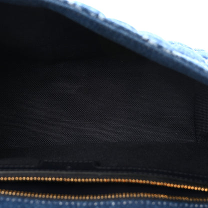Gucci Denim Matelasse Small GG Marmont Shoulder Bag Blue 5 of 10