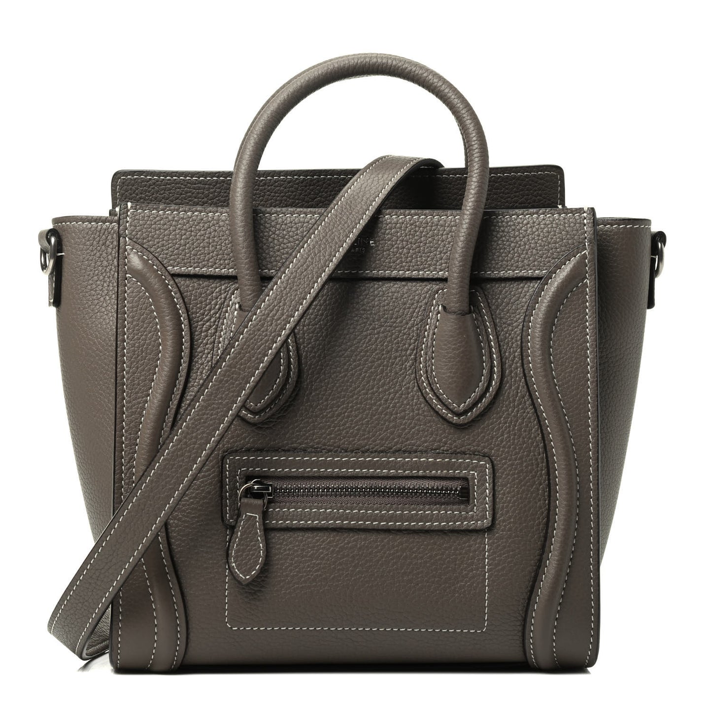 Drummed Calfskin Nano Luggage Souris