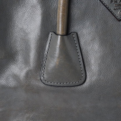 Prada Glace Calf Twin Pocket Tote Marine 9 of 10