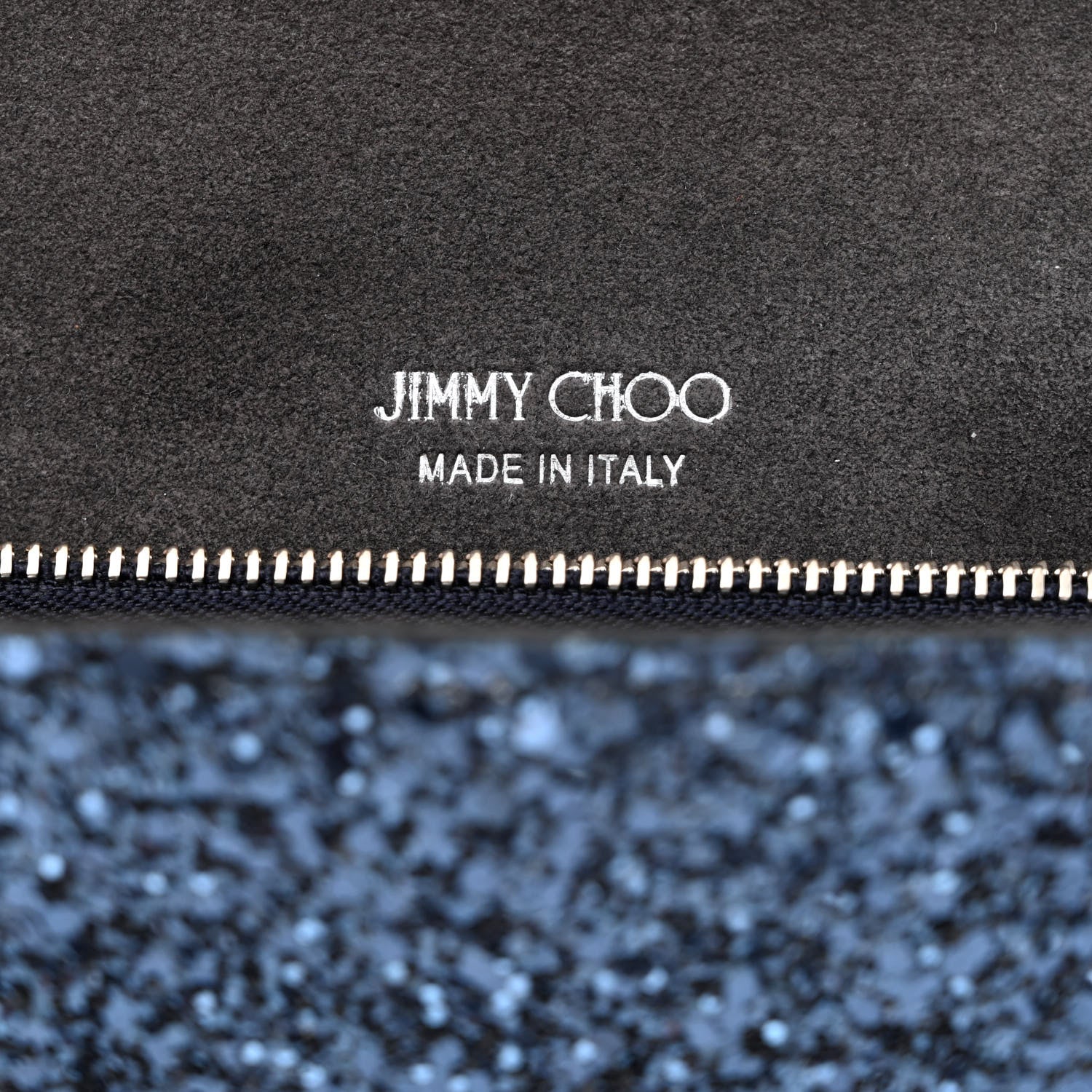 Jimmy Choo Glitter Emmie Clutch Blue 6 of 9