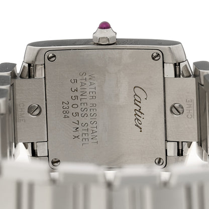 Cartier Stainless Steel Pink Mother of Pearl 20mm Tank Francaise Quartz Watch 4 of 4