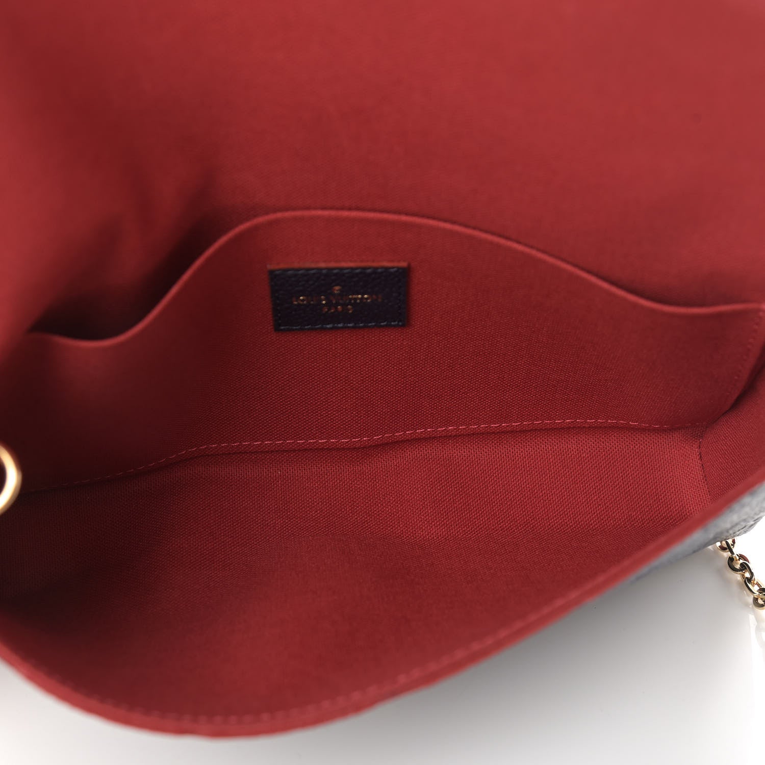 Louis Vuitton Empreinte Pochette Felicie Chain Wallet Marine Rouge 6 of 11