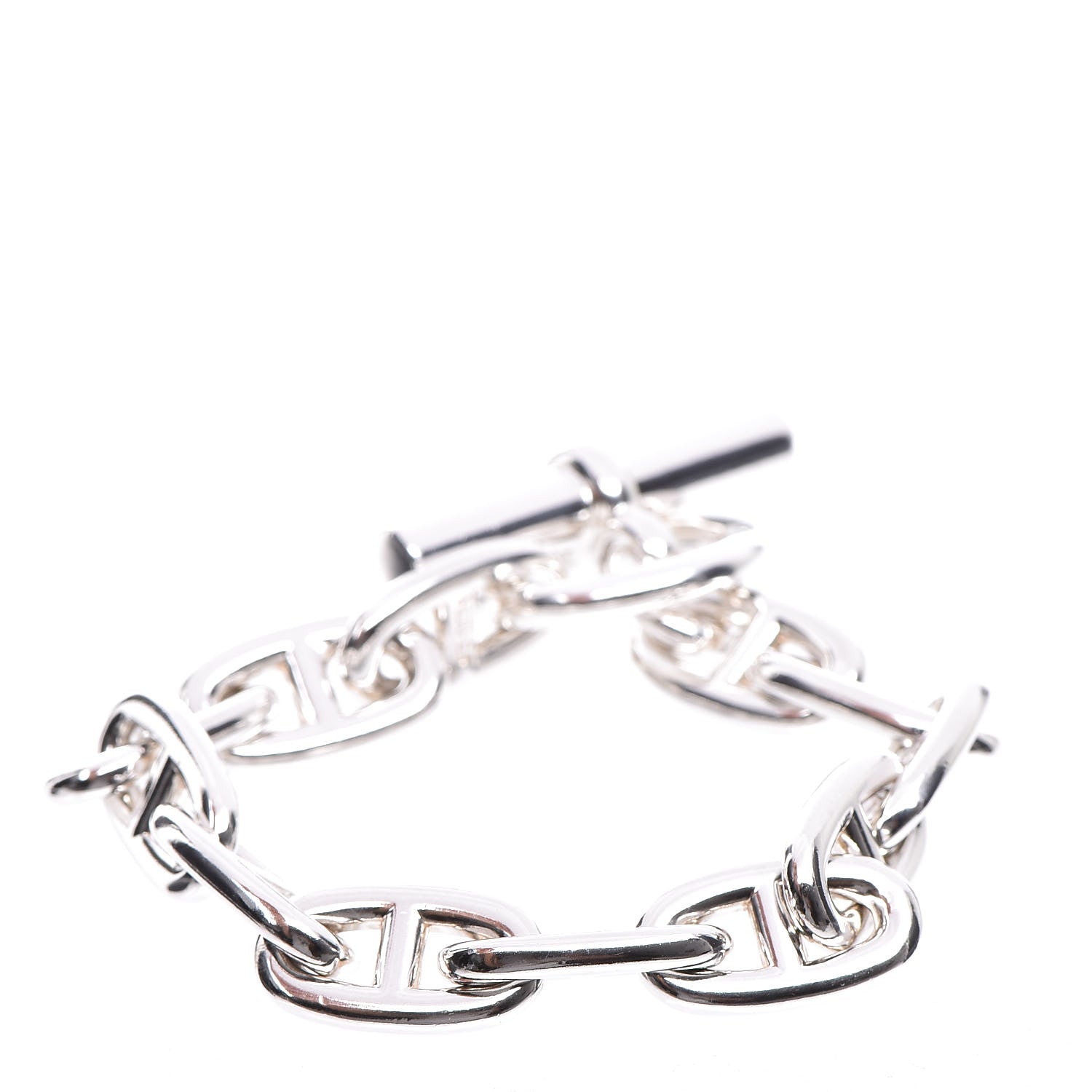 Hermes Sterling Silver MM Chaine d'Ancre Bracelet 1 of 5