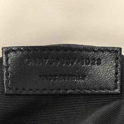Saint Laurent Lambskin Quilted Toy Loulou Puffer Monogram Chain Satchel Blanc Vintage 7 of 9