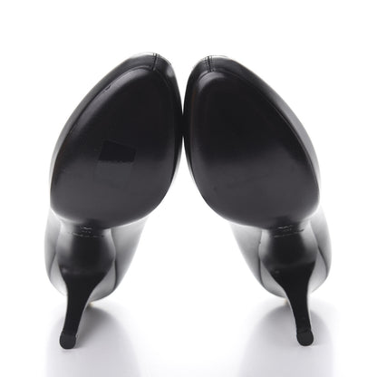 Louis Vuitton Smooth Calfskin Oh Really Peep Toe Pumps 40 Black 6 of 10