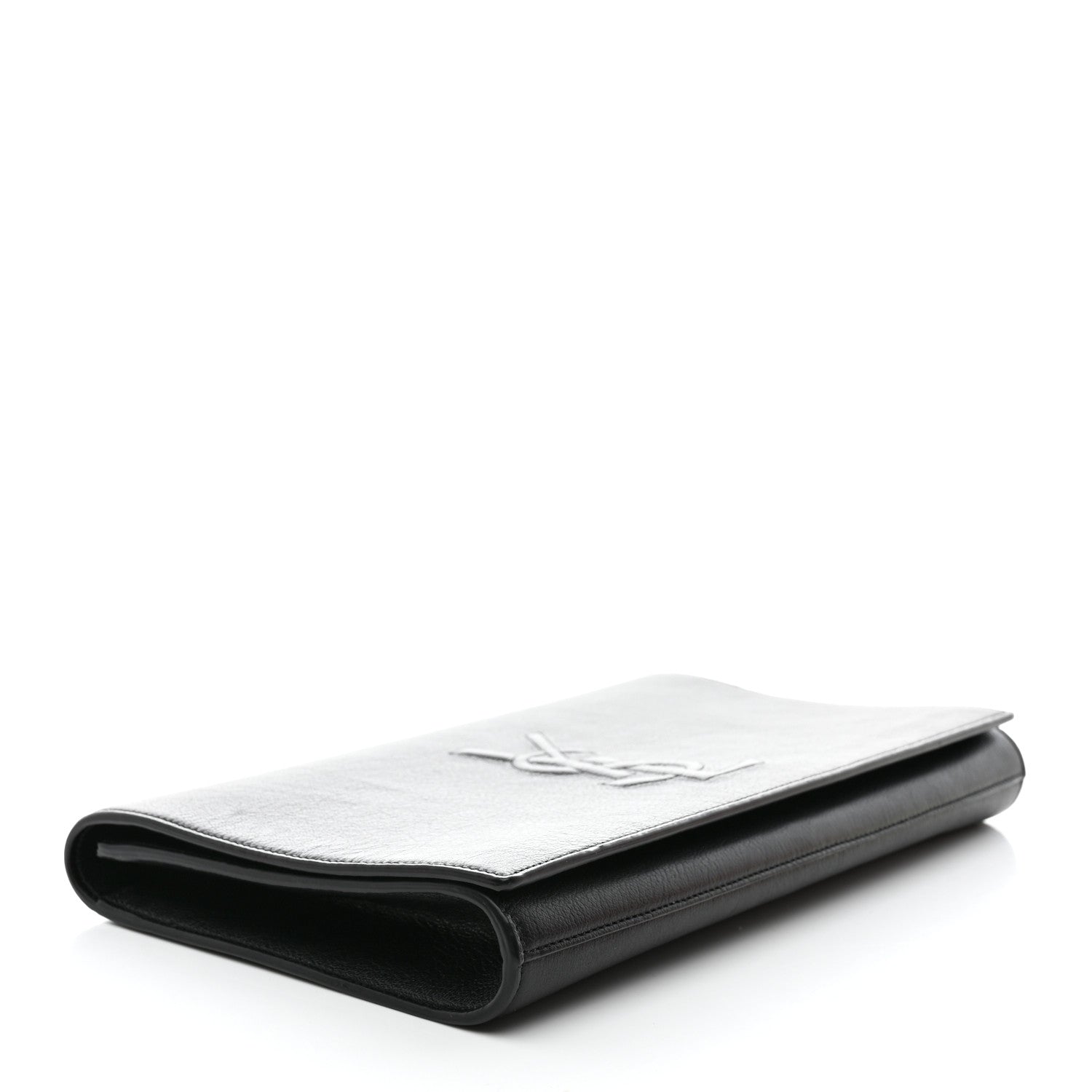 Saint Laurent Calfskin Monogram Large Belle De Jour Clutch Black 4 of 7