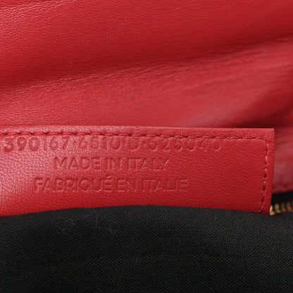 Balenciaga Chevre Gold Metallic Edge Hardware Envelope Clutch Rouge Grenade 7 of 10