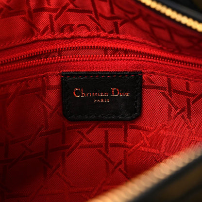 Christian Dior Lambskin Cannage Medium Lady Dior Black 12 of 15