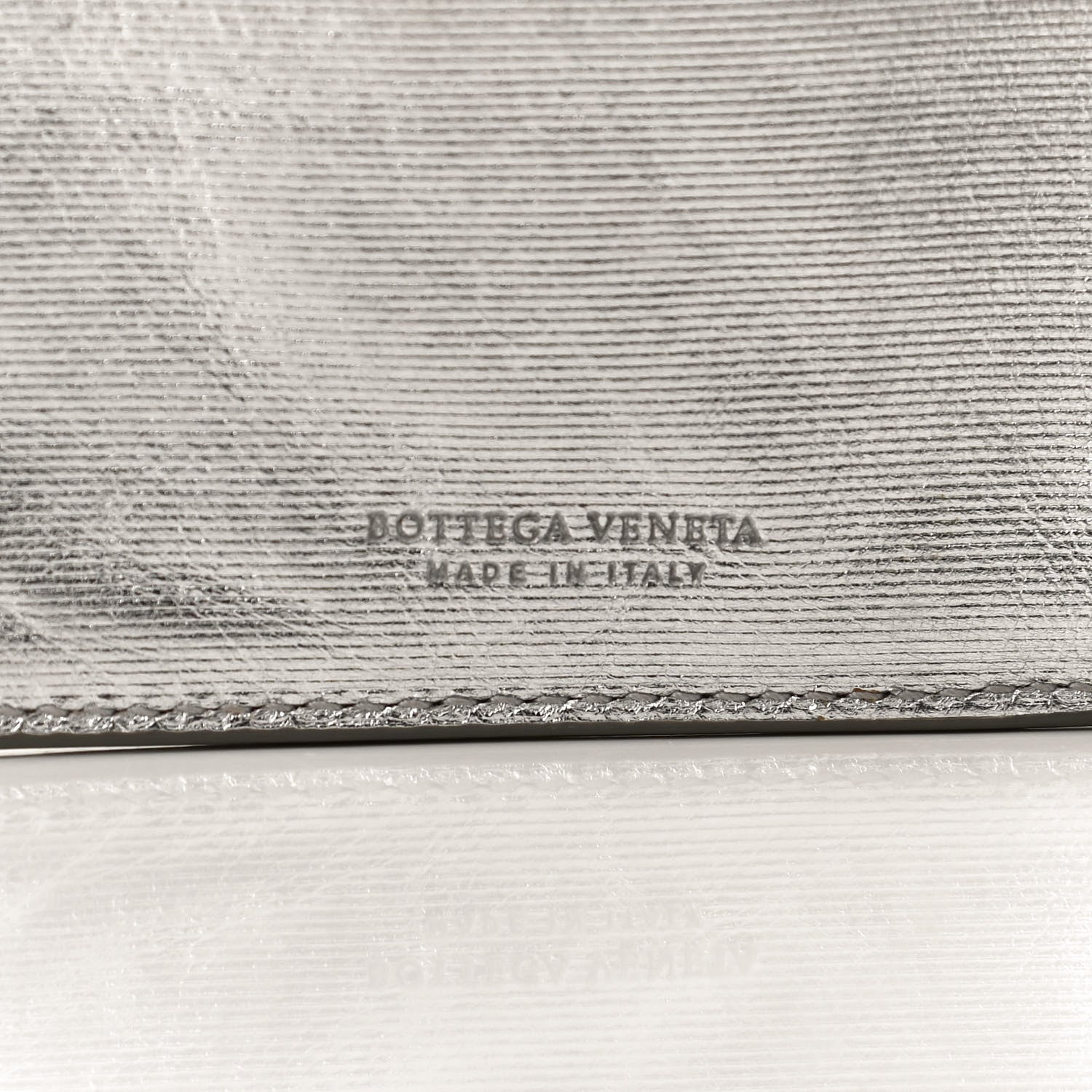 Bottega Veneta Metallic Grosgrain Intrecciato Continental Wallet Silver 7 of 12