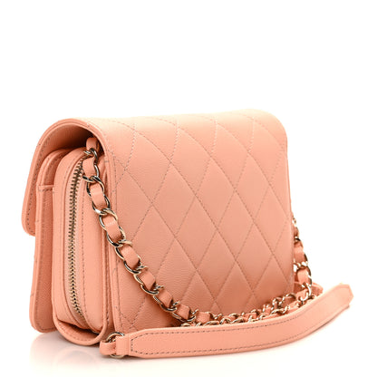 Chanel Caviar Quilted Like A Wallet Flap Coral 2 of 10