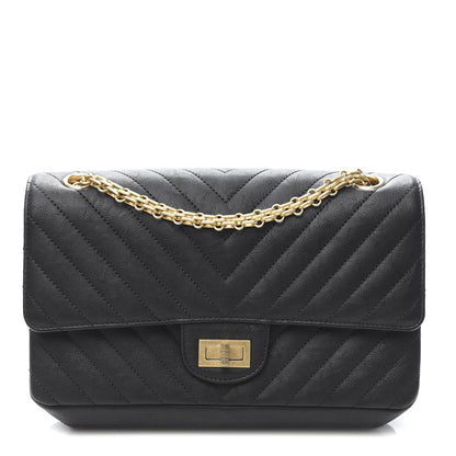 Chanel Sheepskin Chevron Quilted 2.55 Reissue 225 Flap Black 1 of 11