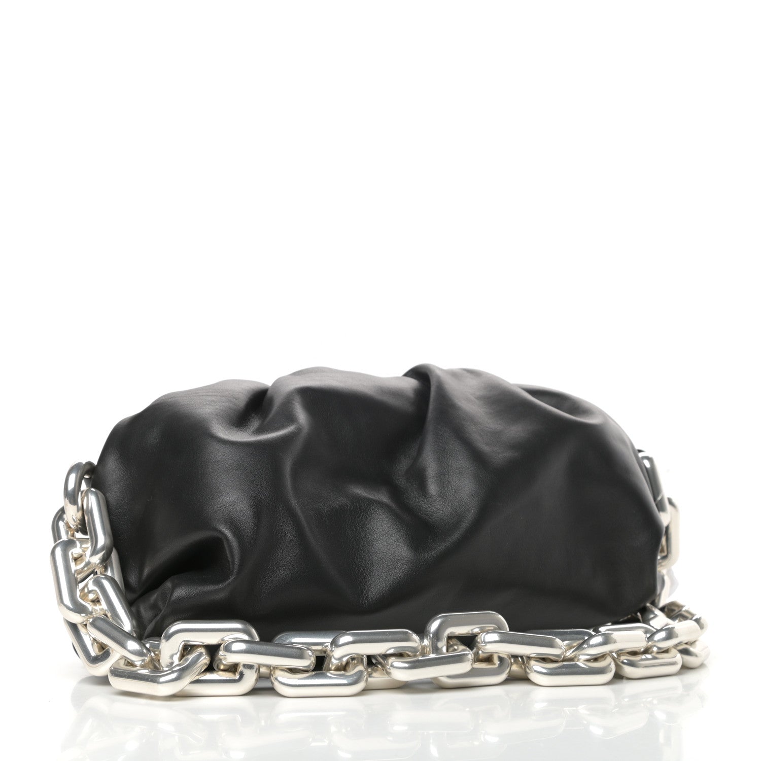 Bottega Veneta Calfskin The Pouch Chain Black 3 of 10