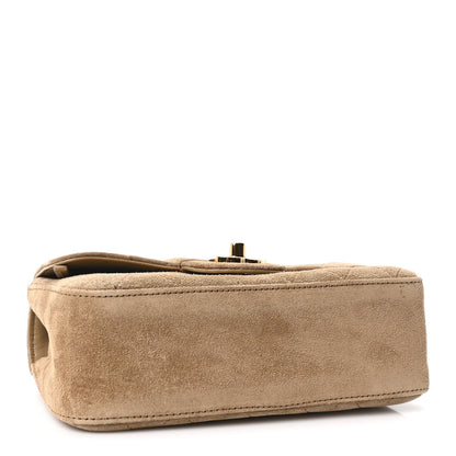 Chanel Suede Calfskin Mini Souplissimo Flap Dark Beige 4 of 10