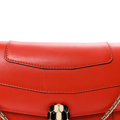 Bulgari Calfskin Serpenti Forever Shoulder Bag Red 7 of 9
