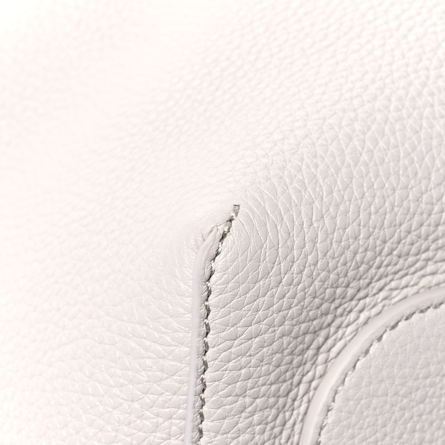 Grained Calfskin Large Bale Bag Stone