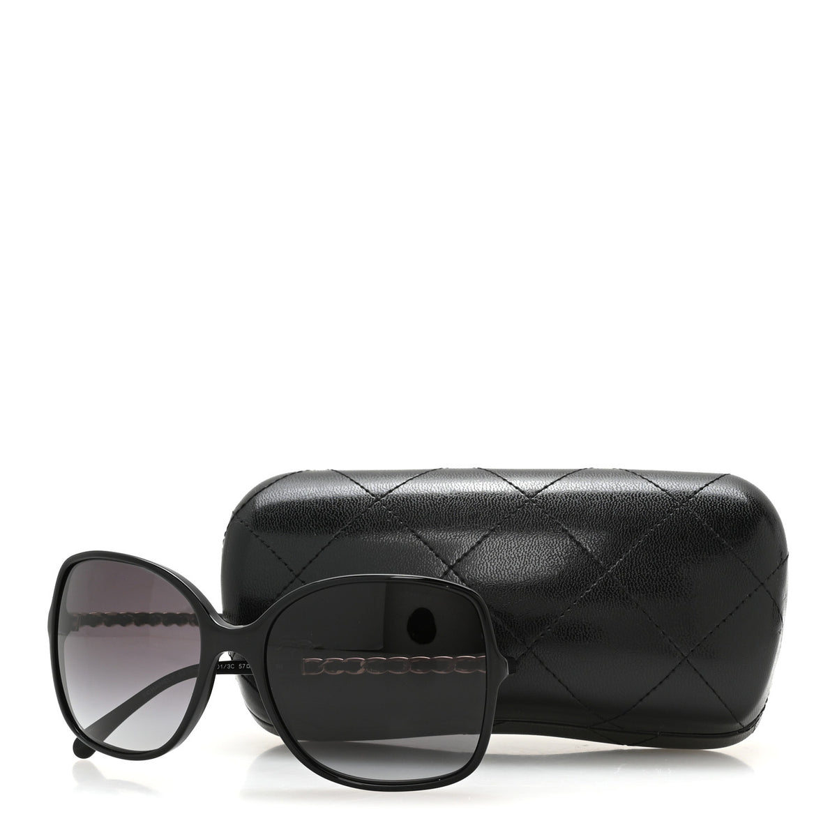 Chanel Lambskin Square Chain Sunglasses 5210-Q Black 8 of 8