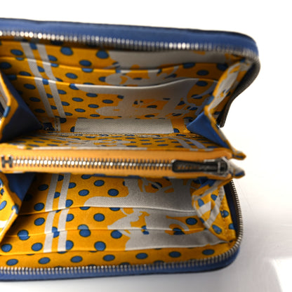 Hermes Epsom Silk'in Compact Wallet Bleu Brighton 5 of 9