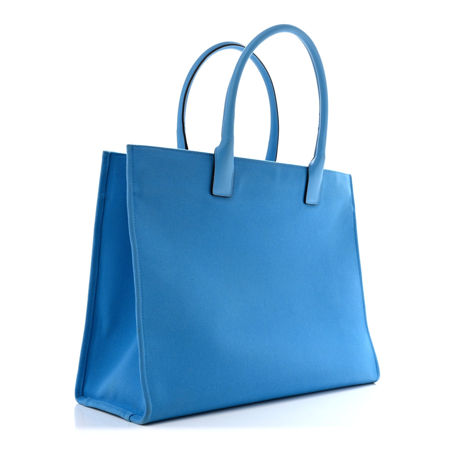Canvas Calfskin La Medusa Tote Bag Blue