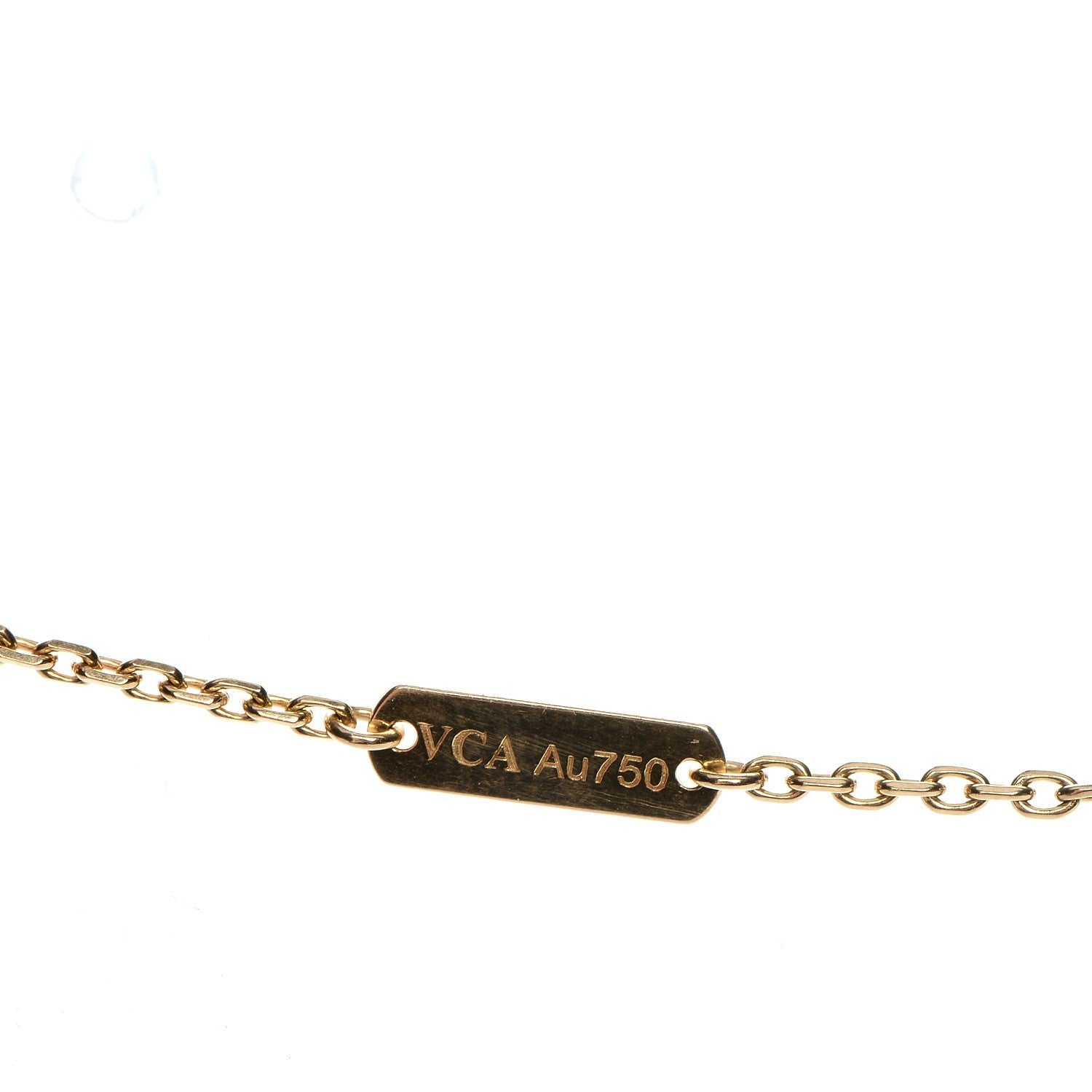 Van Cleef & Arpels 18K Yellow Gold Carnelian Vintage Alhambra Pendant Necklace 7 of 7