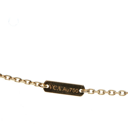 Van Cleef & Arpels 18K Yellow Gold Carnelian Vintage Alhambra Pendant Necklace 7 of 7