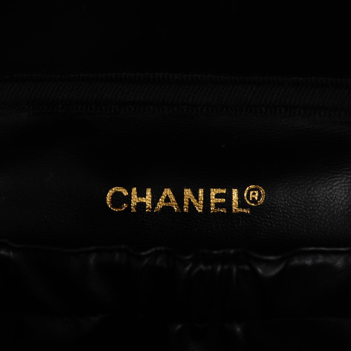 Lambskin Vanity Cosmetic Case Black
