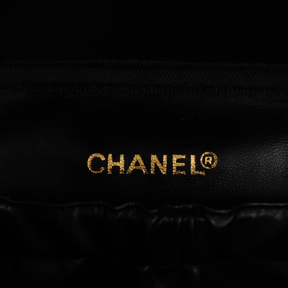 Chanel Lambskin Vanity Cosmetic Case Black 6 of 8
