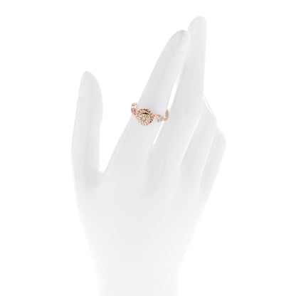 Christian Dior 18K Rose Gold Diamond Small Rose Couture Pave Ring 52 6 2 of 5