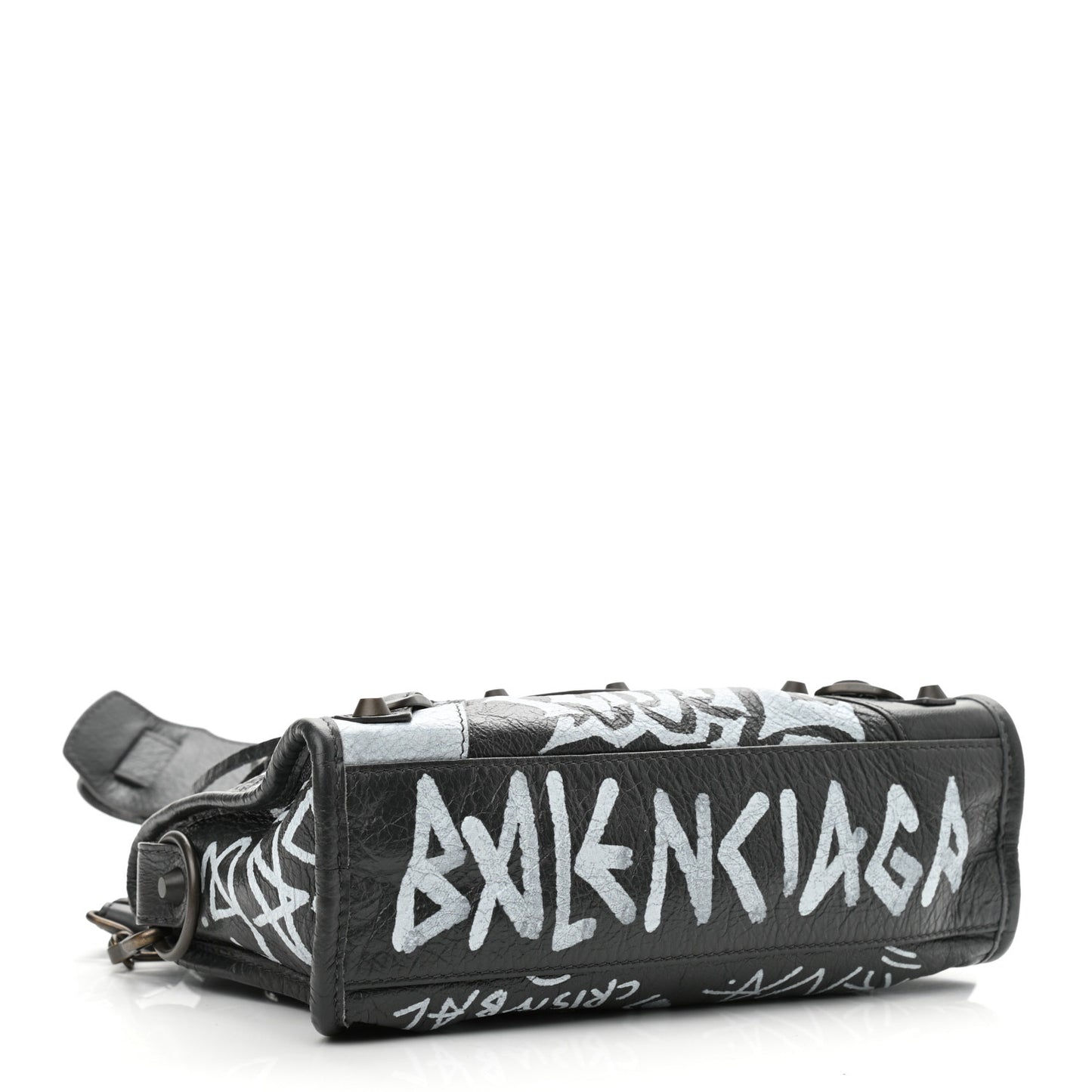 Agneau Arena Graffiti All Over Classic Hardware Mini City Gris Fossile White