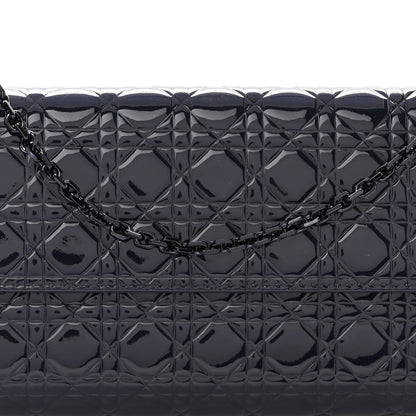 Christian Dior Patent Cannage Chain Wallet Navy Blue 8 of 10