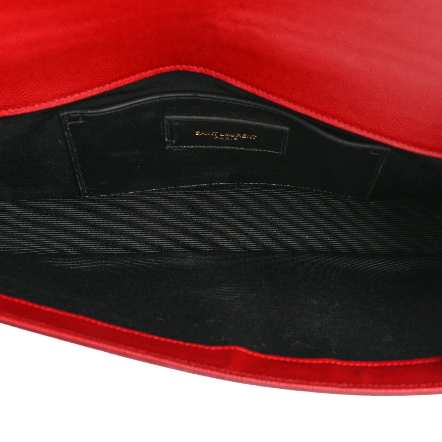 Saint Laurent Calfskin Monogram Cassandre Clutch Rouge Orient 5 of 20
