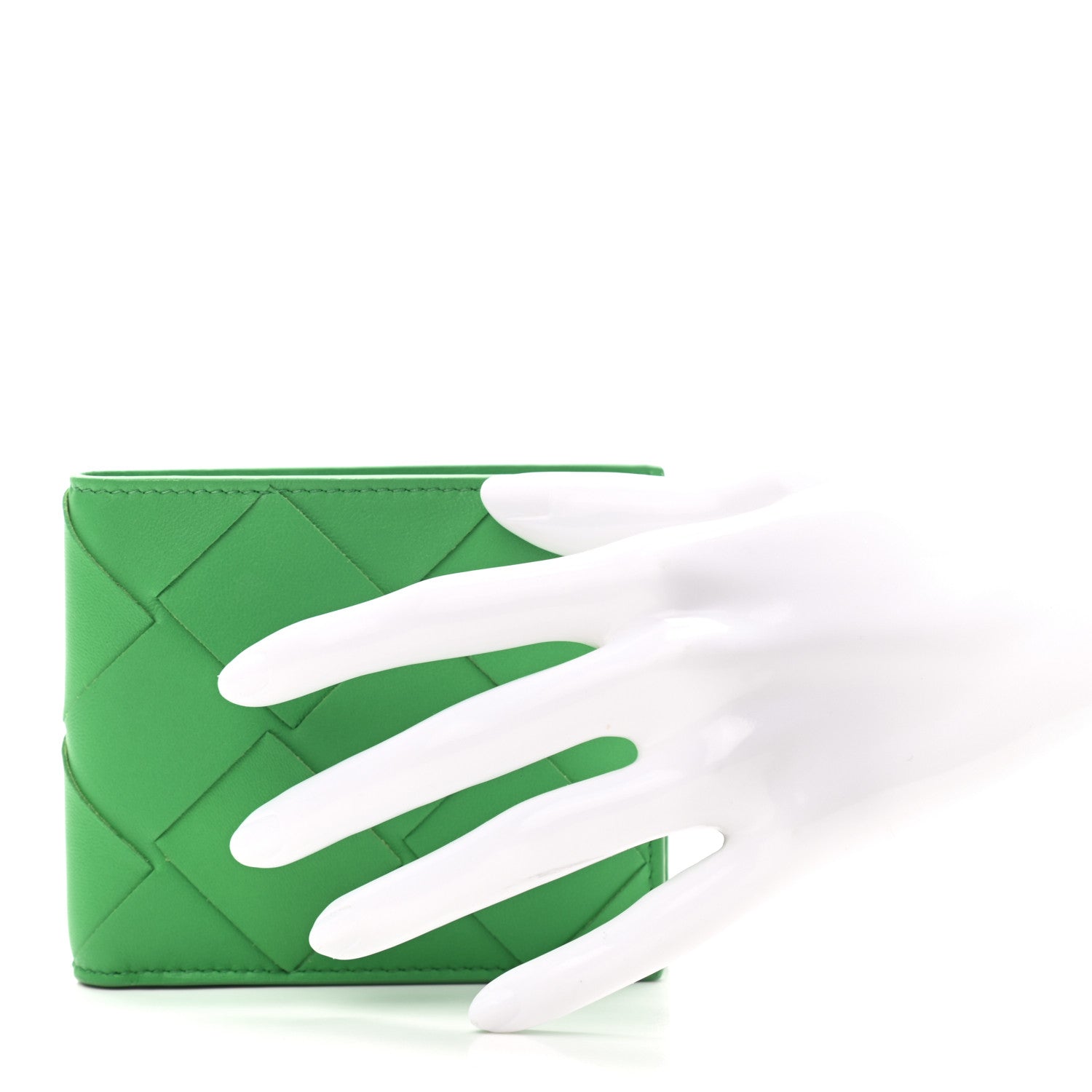 Bottega Veneta Calfskin Intrecciato Bi-Fold Wallet Parakeet 2 of 8
