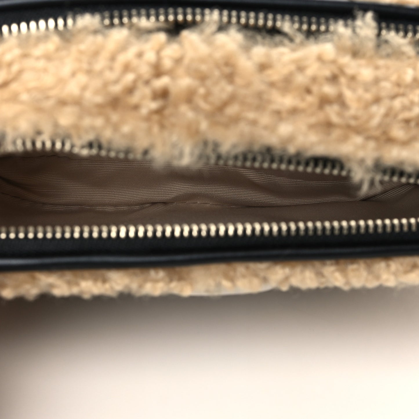 Shearling Snapshot The Teddy Camera Bag Beige