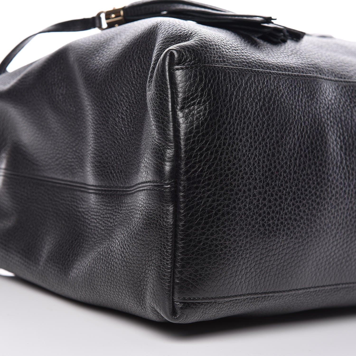 Gucci Pebbled Calfskin Large Soho Chain Shoulder Bag Black 9 of 10