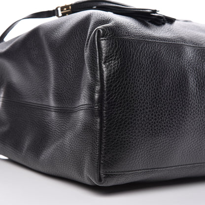 Gucci Pebbled Calfskin Large Soho Chain Shoulder Bag Black 9 of 10
