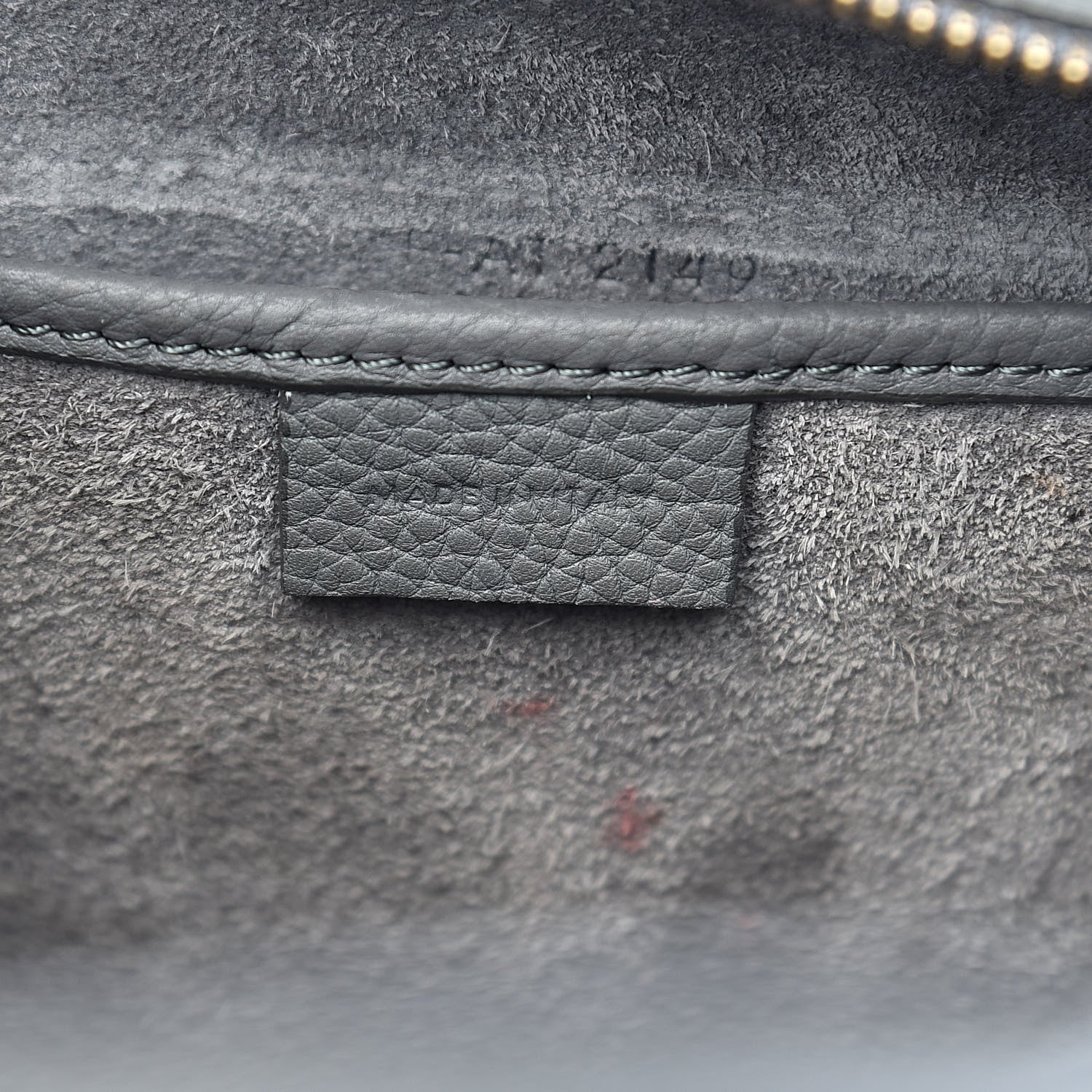Celine Baby Drummed Calfskin Nano Luggage Kohl 6 of 12