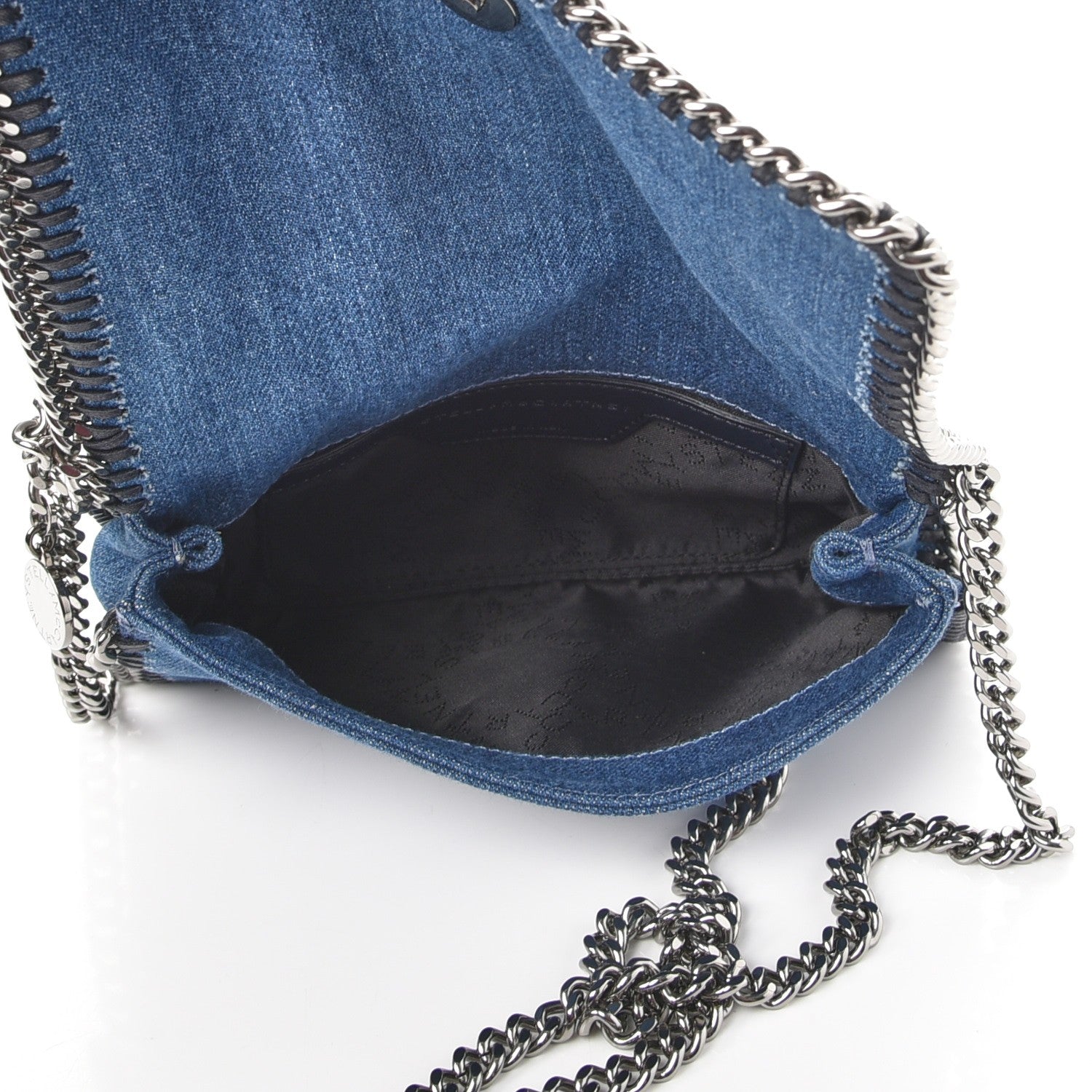 Stella McCartney Eco Denim Embroidered Falabella Crossbody Cerulean 5 of 7