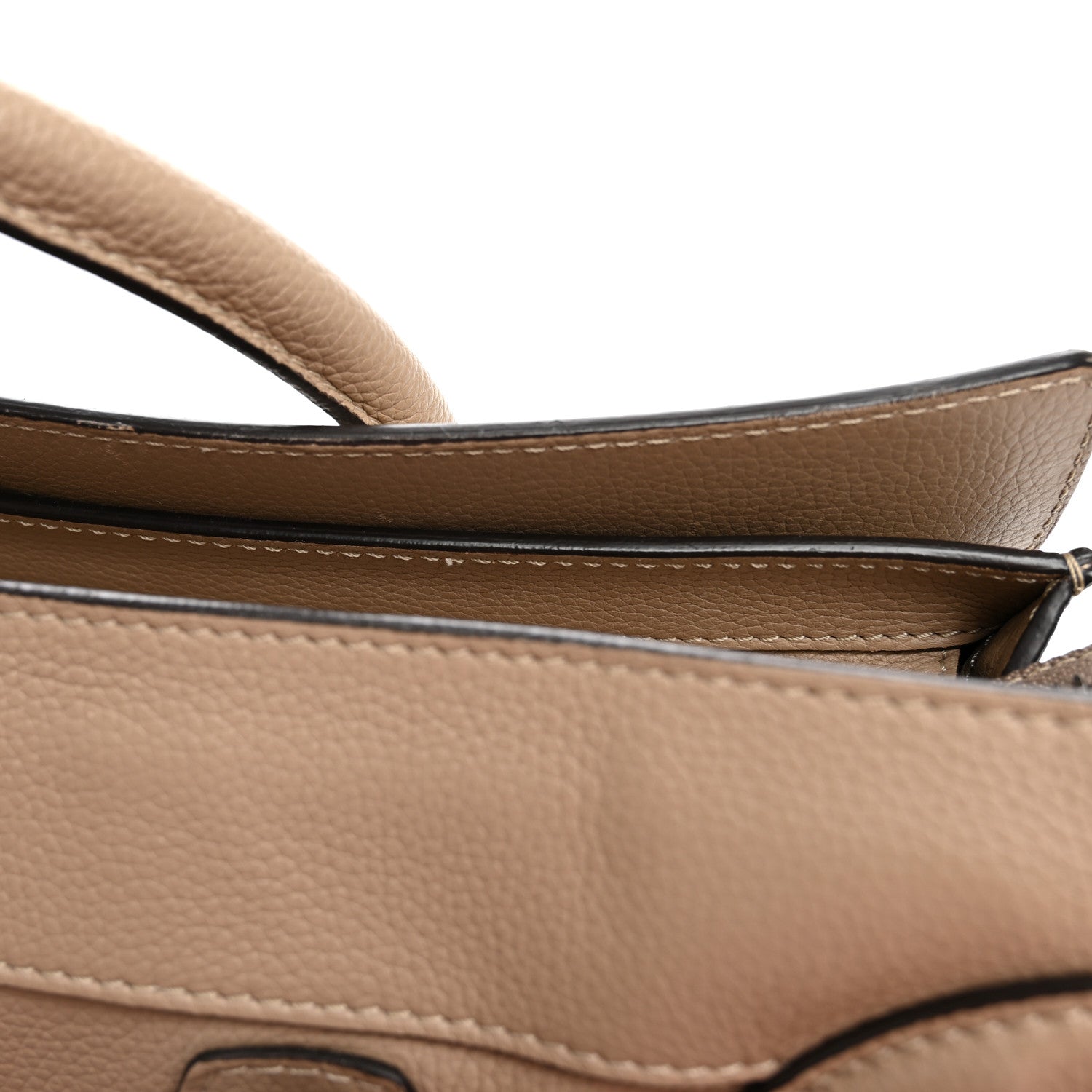 Celine Drummed Calfskin Mini Luggage Dune 11 of 14
