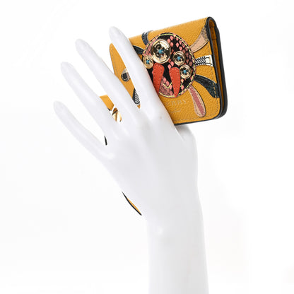 Burberry Calfskin Haymarket Check Appliqué Card Case Charm Yellow 2 of 7